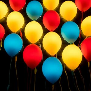 assorted-color LED balloons